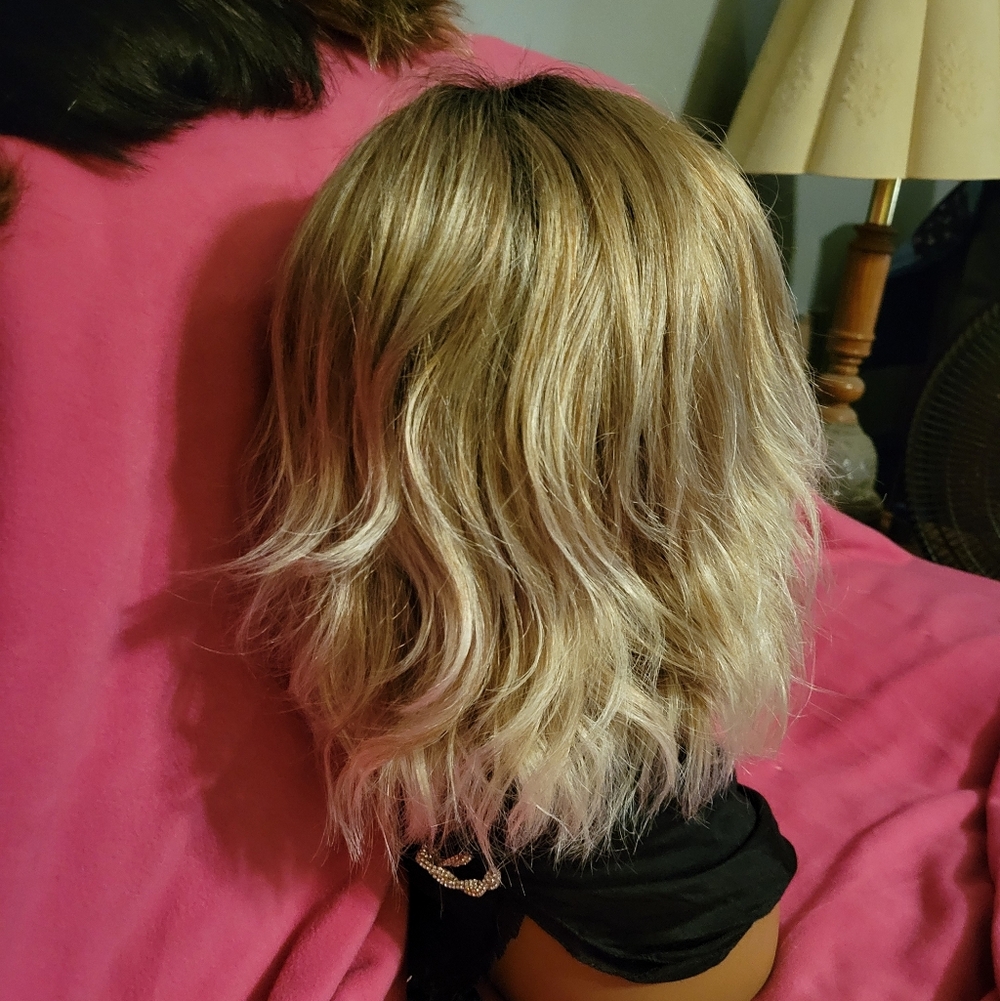 Ellen Wille Wig. Blonde Rooted. Layered With Bangs - Picture 5 of 10